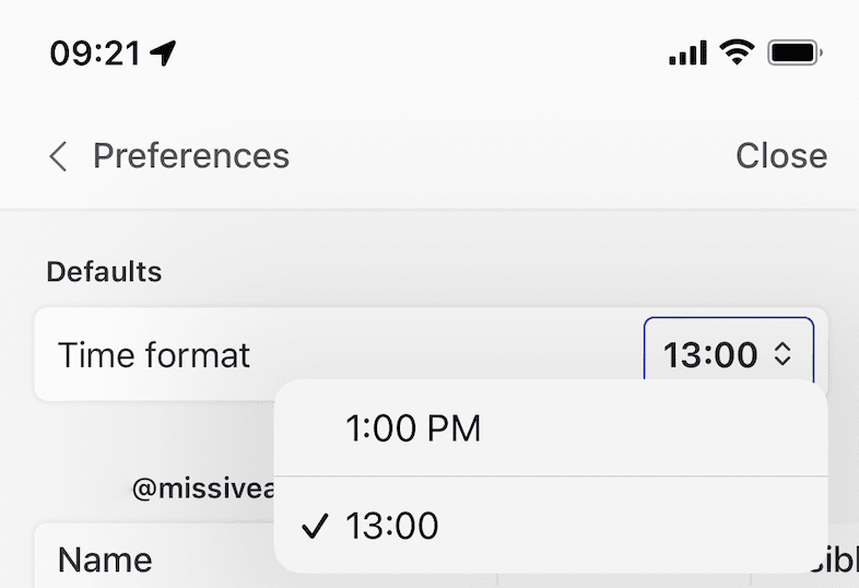 Change time format on mobile Change time format on mobile