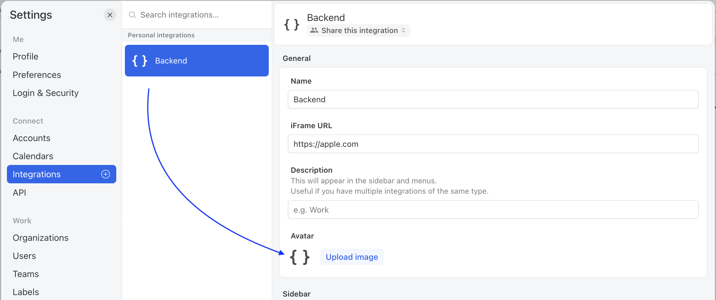 Set a custom integration icon Set a custom integration icon