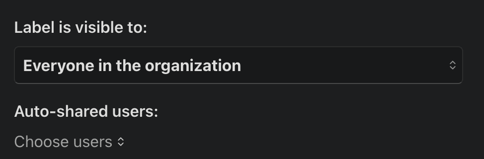 Label visible to field Label visible to field