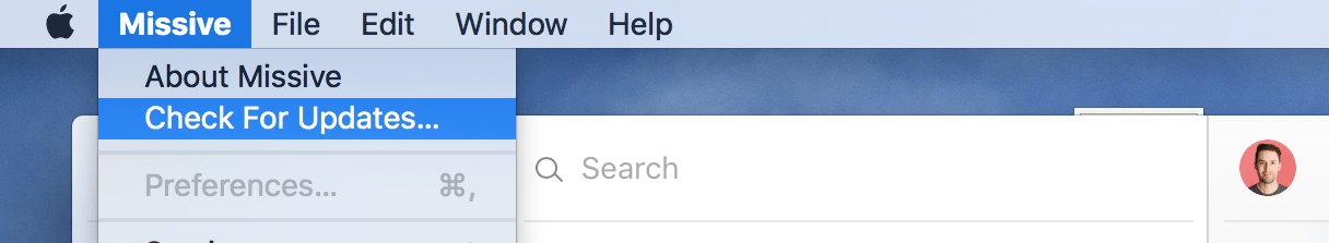 Image showing how to update the app on the Mac