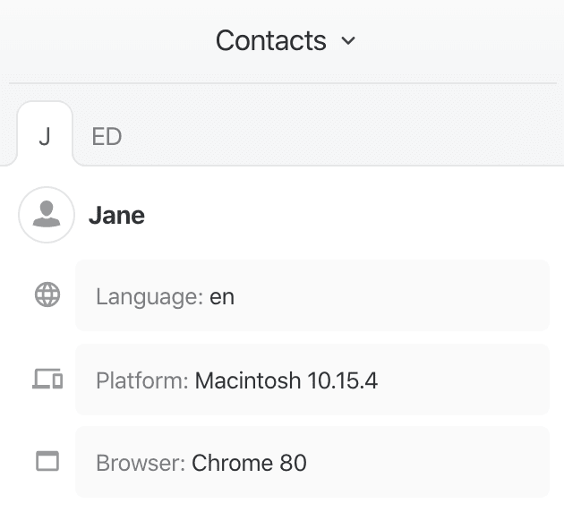 Messages Meta data