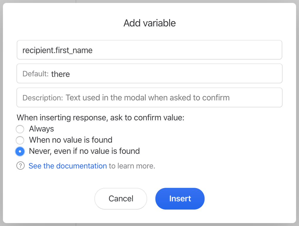 Add a variable helper