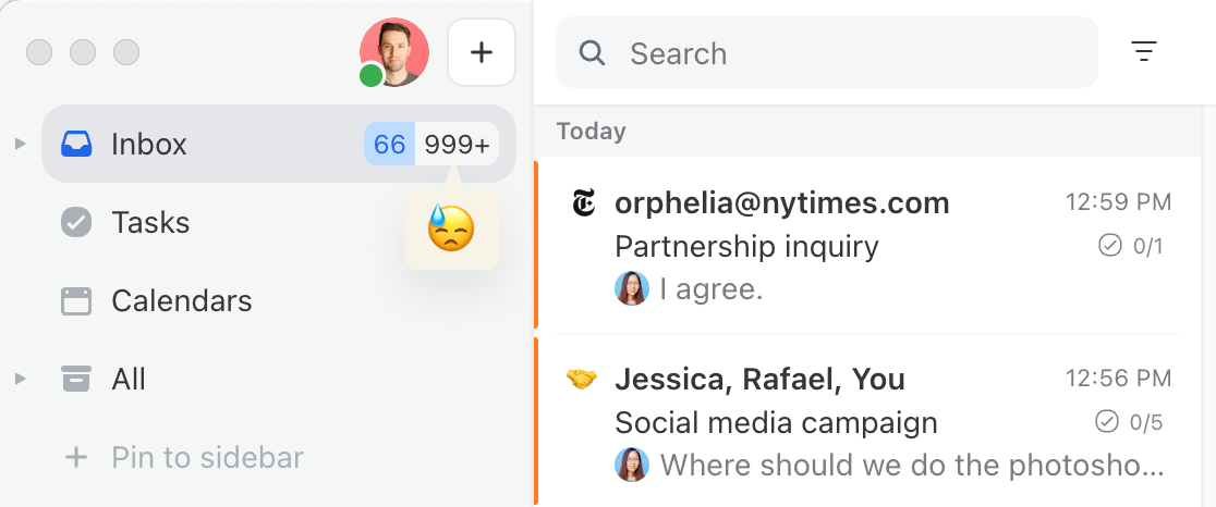 Missive operates on the principle that a conversation should be archived once it's been handled
