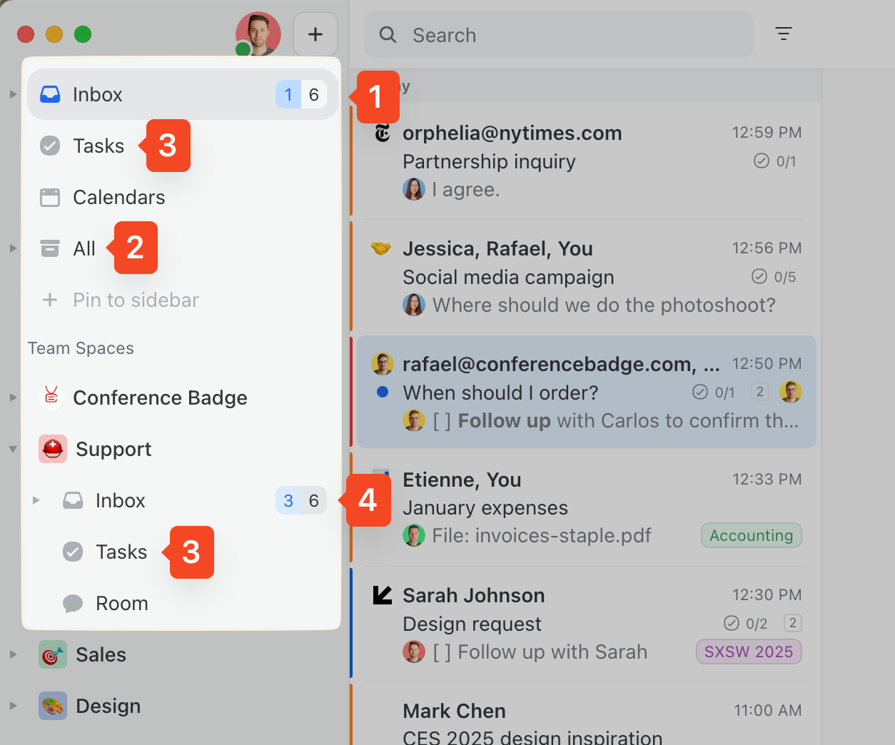 Examples most used sidebar elements