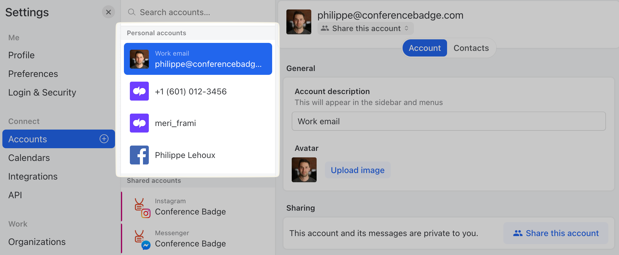 Examples of what private accounts