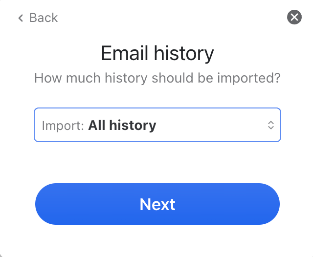 History import menu
